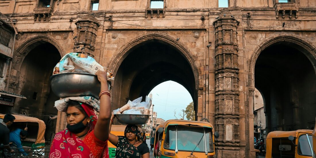 Teen Darwaza, vieille ville, Bhadra, Ahmedabad, Gujarat, Inde