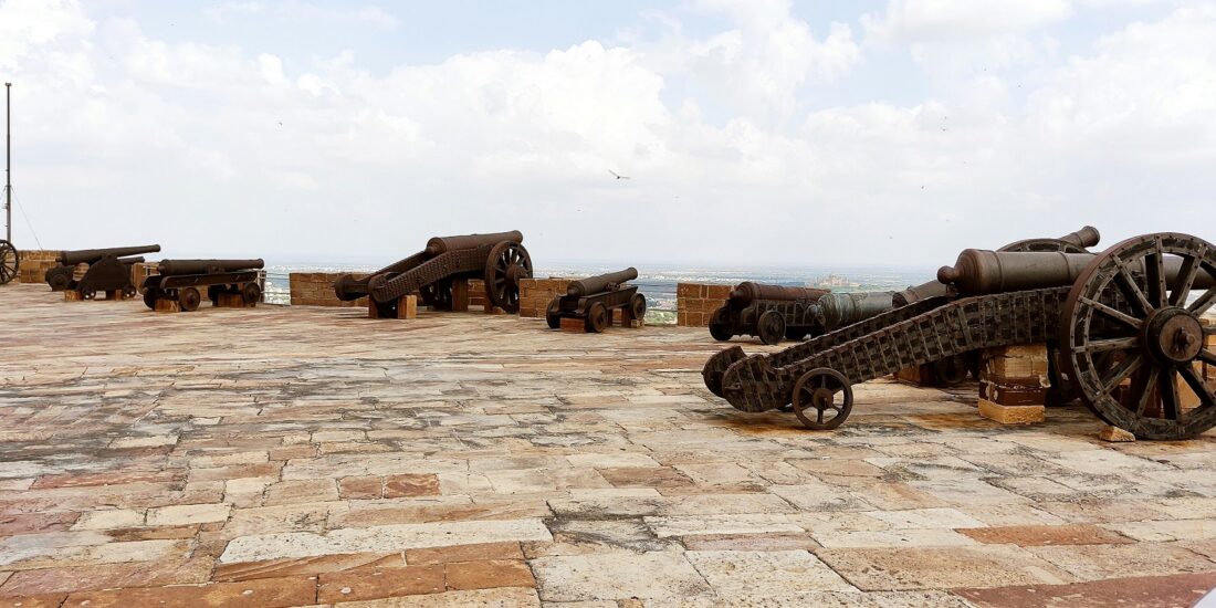 Cannons at the top of Mehrangarh Fort, Jodhpur